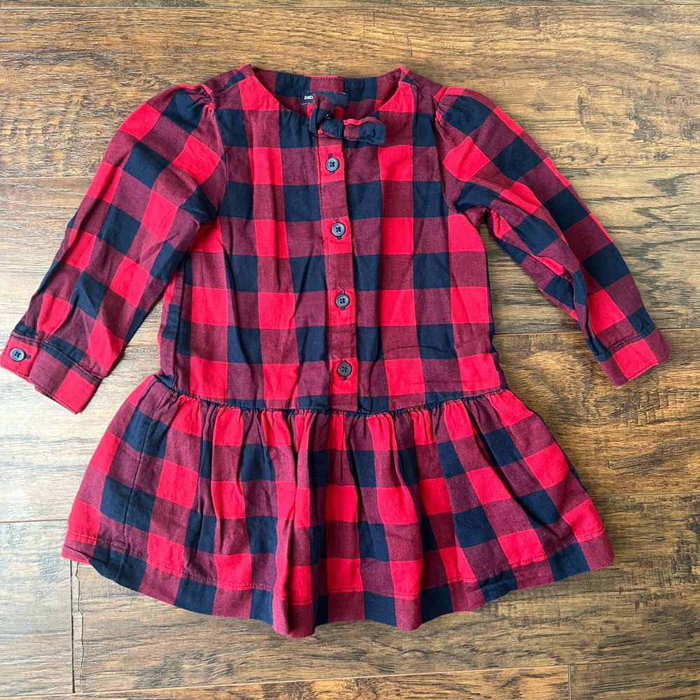 Baby Gap buffalo plaid dress